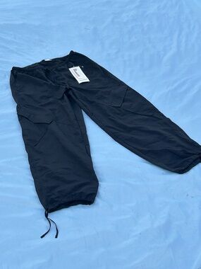 No Boundaries parachute Black Cargo Jogger Pants new with tags